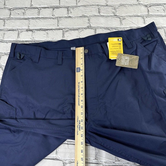 Carhartt Mens Cargo Pants 50x30 Navy Blue Rugged Flex Straight Fit Workwear New - Picture 4 of 11